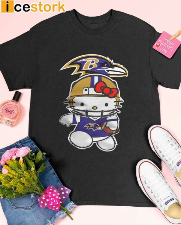 Hello Kitty Baltimore Ravens Shirt