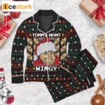 Ho Ho Holy Schnikes Chris Farley Button Down Pajamas Set