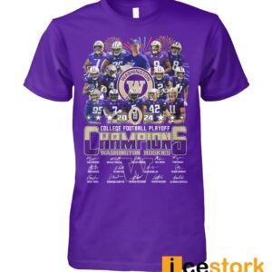 Huskies 2024 College Football Playoff Champions Signature Shirt