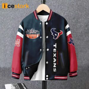 I Hate People But I Love My Texans Baseball Jacket