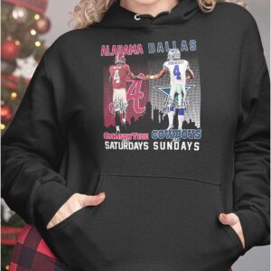 Jalen Milroe Crimson Tide On Saturdays Dak Prescott Cowboys On Sundays Signatures Shirt2