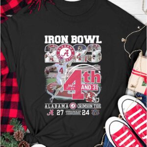 Jalen Milroe Iron Bowl 2023 4th And 31 Crimson Tide 27 24 Auburn Shirt