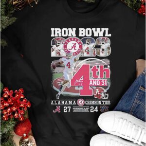 Jalen Milroe Iron Bowl 2023 4th And 31 Crimson Tide 27 24 Auburn Shirt