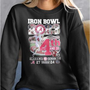 Jalen Milroe Iron Bowl 2023 4th And 31 Crimson Tide 27 24 Auburn Shirt