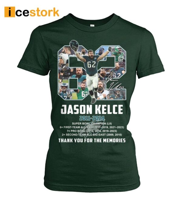 Jason Kelce 2011-2024 Thanks You For The Memories Shirt