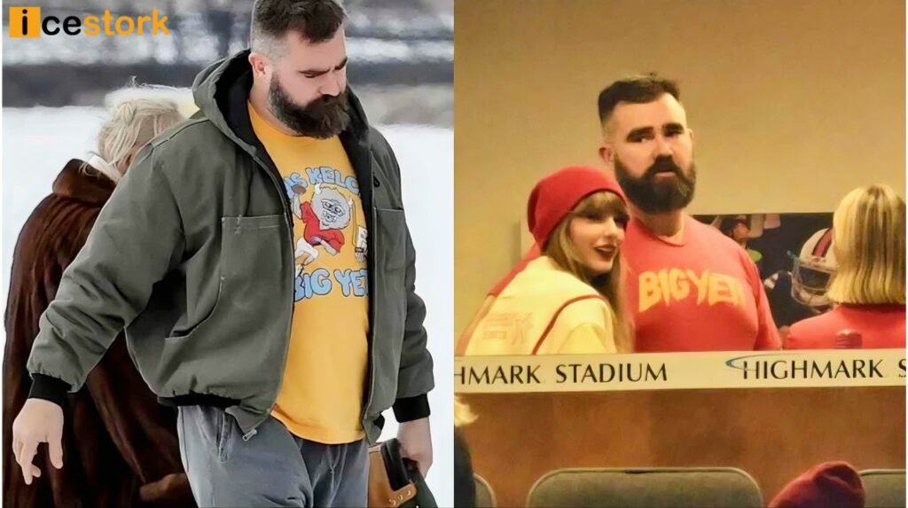 Jason Kelce Wears A Travis Kelce Big Yeti Shirt To Support The Travis Kelce Before Chiefs Bills Game