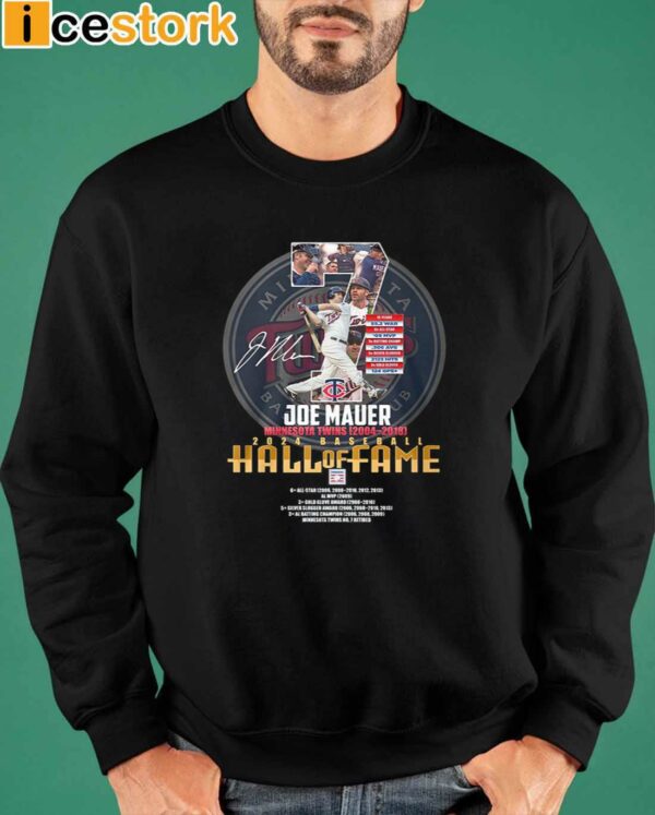 Joe Mauer Minnesota Twins 2004 2018 2024 Baseball Hall Of Fame Shirt