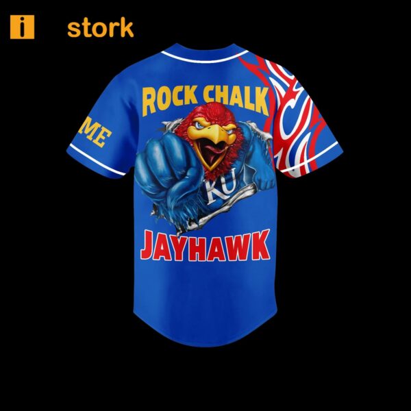 Kansas Jayhawk Rock Chalk Jayhawk Baseball Jersey