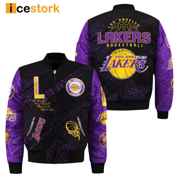 LA Lakers Basketball Bomber Jacket