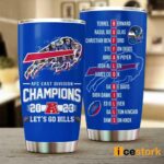 Let’s Go Bills AFC East Division Champions Tumbler