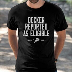 Lions Decker Reported As Eligible Shirt