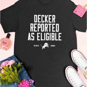 Lions Decker Reported As Eligible Shirt