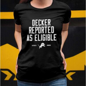 Lions Decker Reported As Eligible Shirt