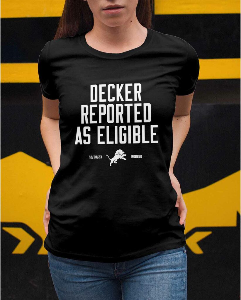 Lions Decker Reported As Eligible Shirt Icestork