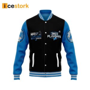 Lions Playoff 2023 NFC North Champions Baseball Jacket