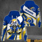 Los Angeles Rams Bugs Bunny Custom Name 3D Hoodie