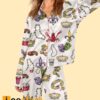 Mardi Gras Beads King Cake Crawfish Pajama Set