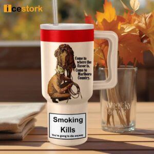 Marlboro Smoking Kills 40oz Stanley Tumbler