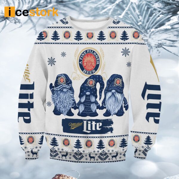 Miller Lite Gnomes Ugly Sweater