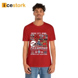 Music City Bowl 2023 Champions Maryland Terrapins 31 13 Auburn Tigers Shirt