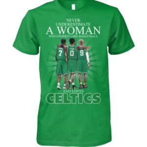 Never Underestimate A Woman Who Understands Basketball And Loves Celtics Shirt