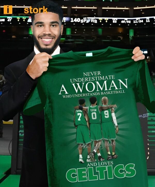 Never Underestimate A Woman Who Understands Basketball And Loves Celtics Shirt