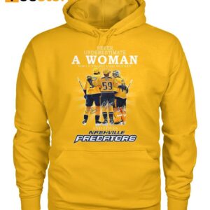 Never Underestimate A Woman Who Understands Hockey And Loves Nashville Predators Shirt 1