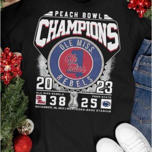 Peach Bowl Champions 2023 Ole Miss Rebels 38 – 25 Penn State Shirt