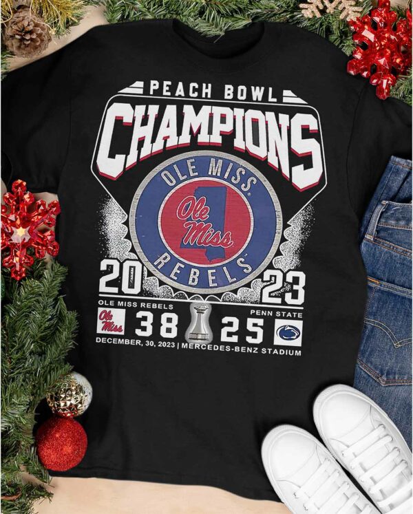 Peach Bowl Champions 2023 Ole Miss Rebels 38 – 25 Penn State Shirt
