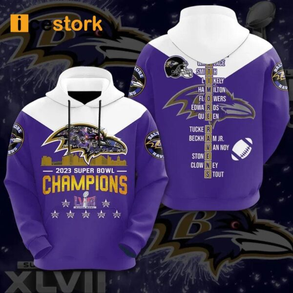 Ravens 2023 Super Bowl Champions Shirt