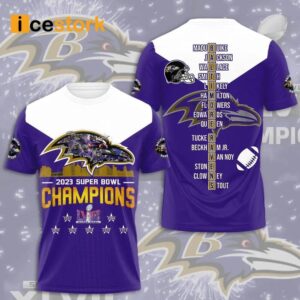 Ravens 2023 Super Bowl Champions Shirt