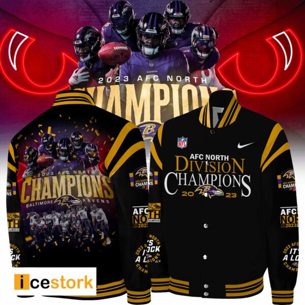 Ravens AFC North Division Champions Baseball Jacket