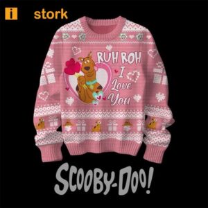 Scooby Doo Ruh Roh I Love You Ugly Sweater