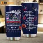 Texans 45-14 Browns AFC Wild Card Playoffs Tumbler