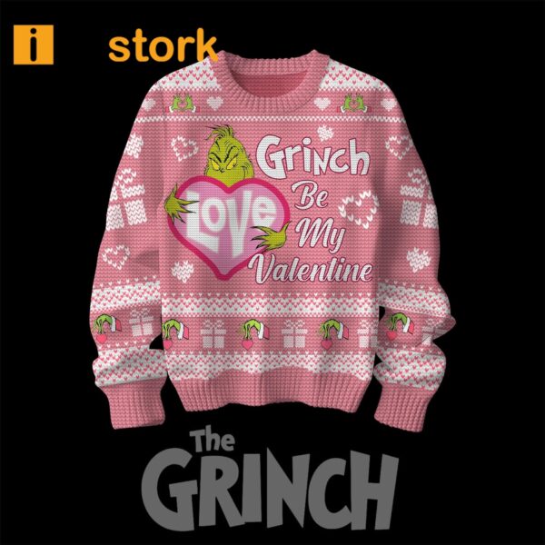 The Grnch Be My Valentine Ugly Sweater