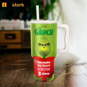 The Grnch You Make My Heart Grow 3 Sizes 40oz Stanley Tumbler