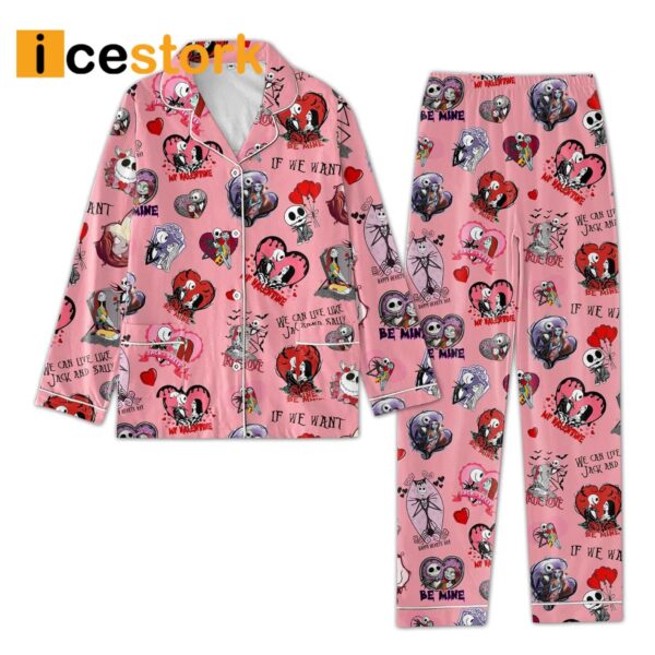 The Nightmare Before Christmas If We Want We Can Live Like Jack And Sally Pajamas Set