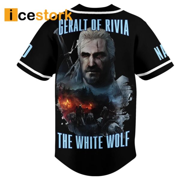The Witcher Geralt Of Rivia The White Wolf Custom Name Baseball Jersey