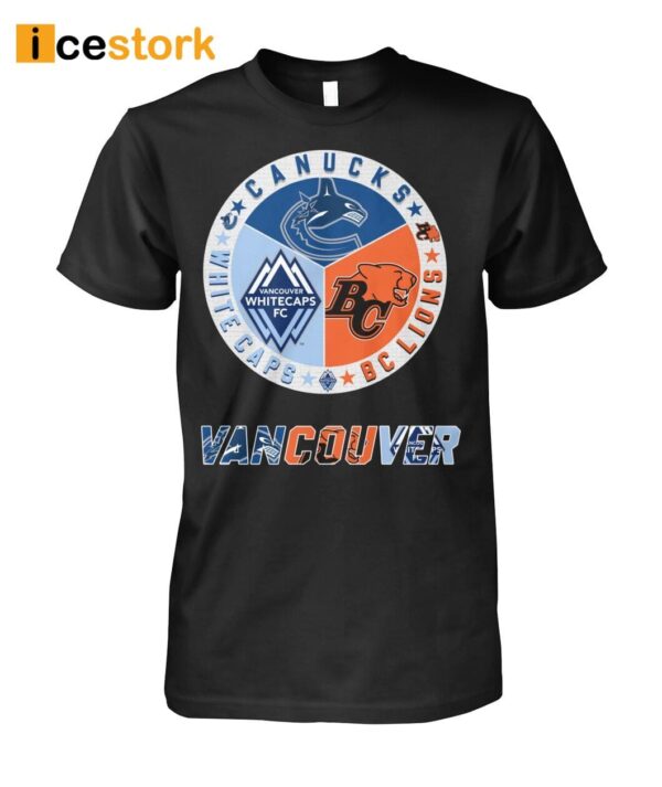 Vancouver Canucks White Caps Bc Lions Shirt
