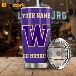 Washington Go Huskies Custom Name Tumbler