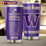 Washington Go Huskies Custom Name Tumbler