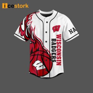 Wisconsin Jump Around Baseball Jersey