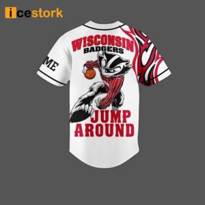 Wisconsin Jump Around Baseball Jersey