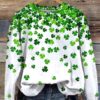 Women’s St. Patrick’s Day Shamrock Casual Sweatshirt