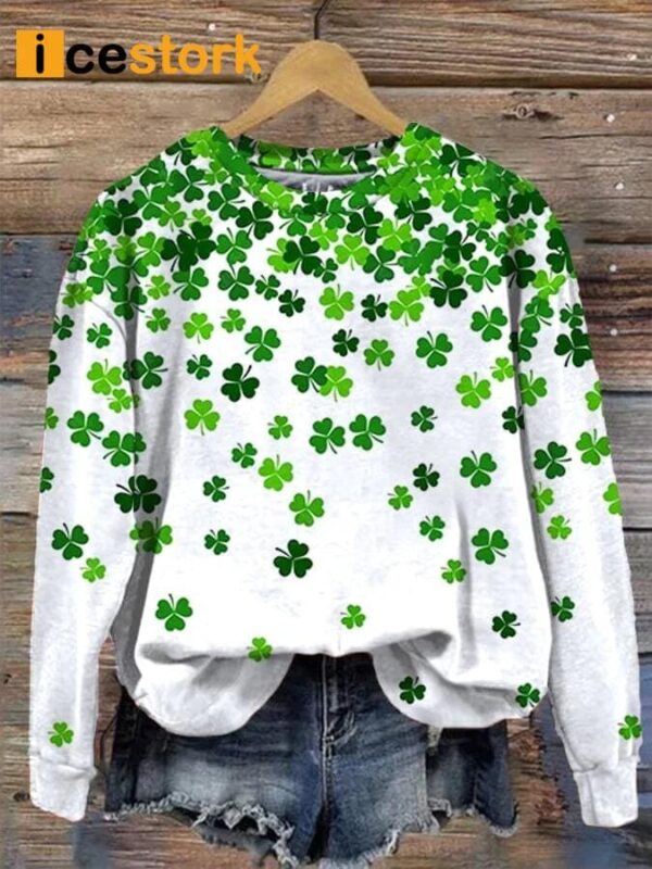 Women’s St. Patrick’s Day Shamrock Casual Sweatshirt