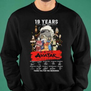 19 Years 2005 2024 Avatar The Last Airbender Thank You For The Memories Shirt