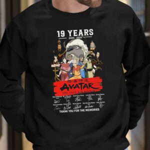 19 Years 2005 2024 Avatar The Last Airbender Thank You For The Memories Shirt