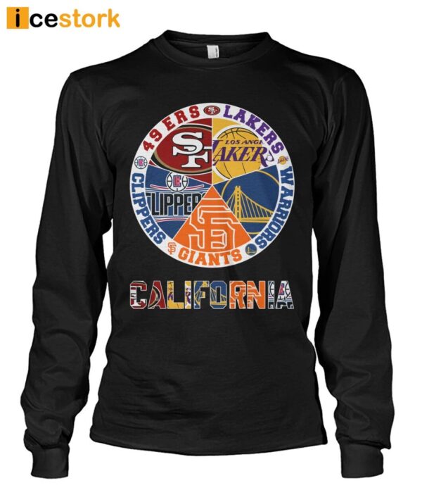 49ers Lakers Warriors Giants Clippers California Shirt