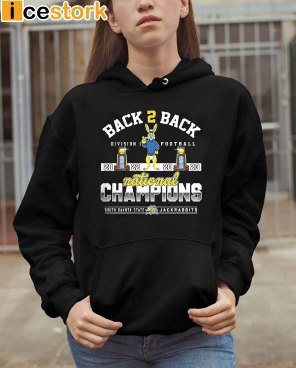 Back To Back Division I Football 2022 2023 National Champions South Dakota State Jackrabbits Shirt