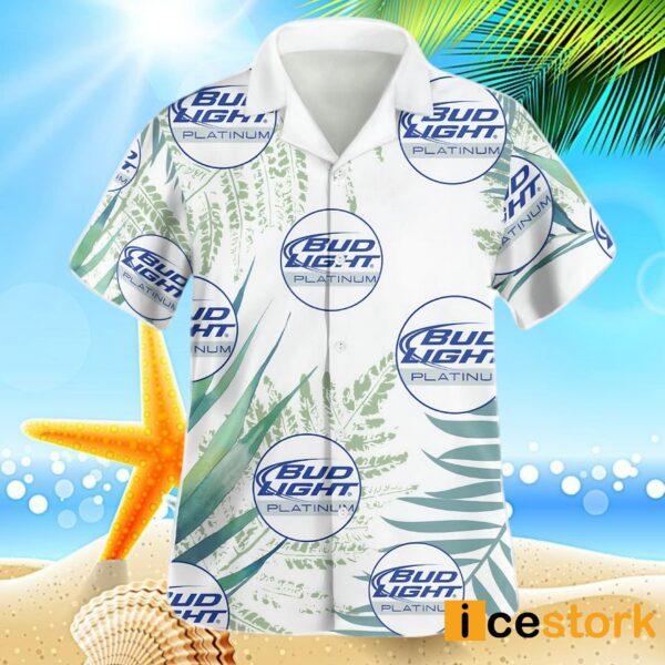 Bud Light Platinum Beer Hawaiian Shirt